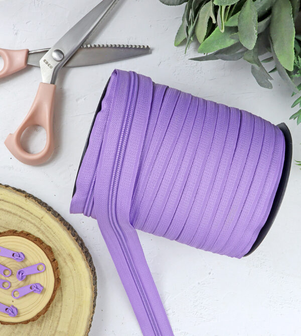 Cremallera de Nailon malla 5 Lila