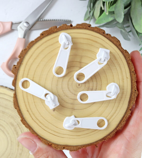 Cursor de 5 para cremallera Nailon Blanco Roto
