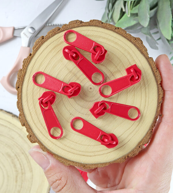 Cursor de 5 para cremallera Nailon Rojo Lavado