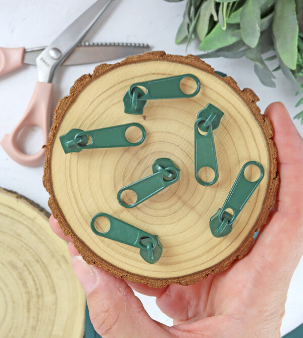 Cursor de 5 para cremallera Nailon Verde Vintage