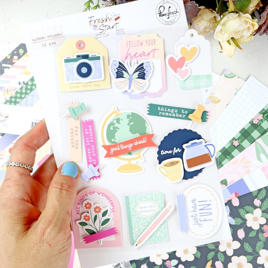 Pegatinas en Capas Fresh Start de Pinkfresh