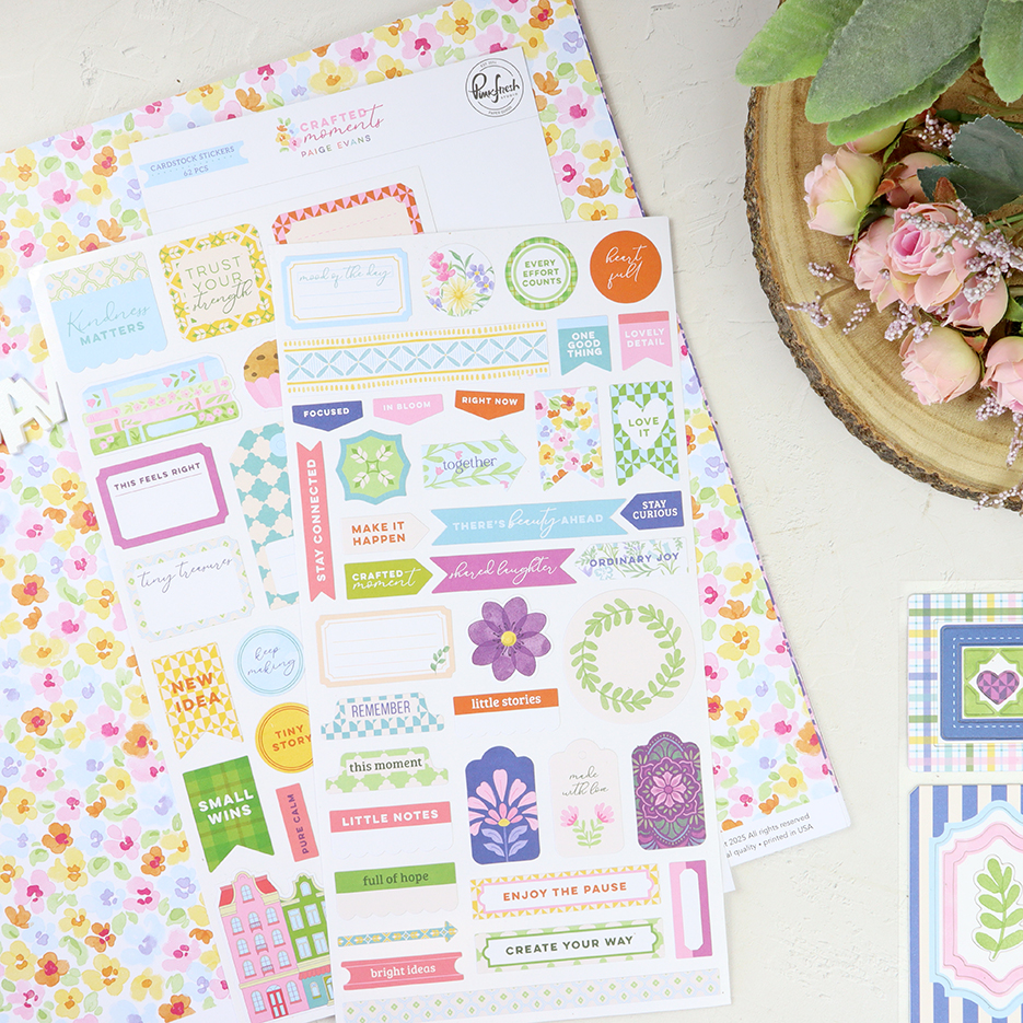 Pegatinas Crafted Moments de Pinkfresh