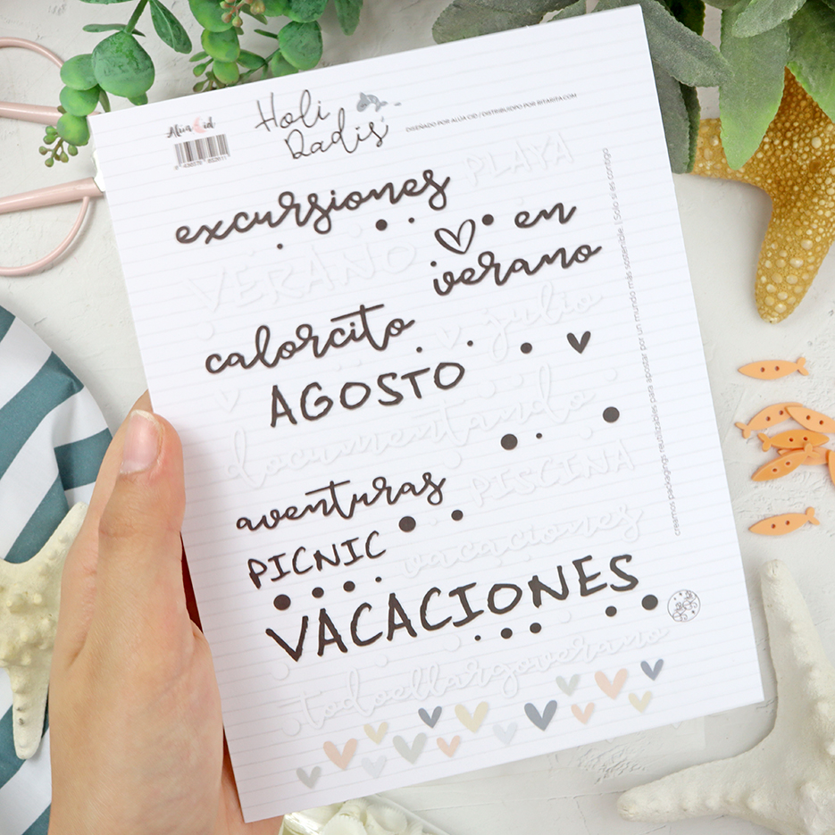 Pegatinas puffy Frases Holidadis de Alúa Cid - Imagen 2