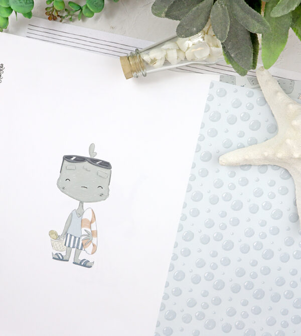 Papel laminado Día de Playa de Holidadis | Alúa Cid