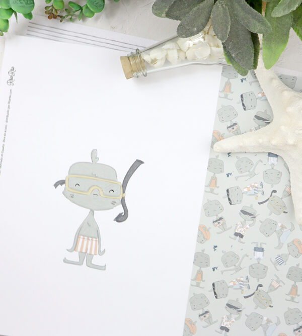 Papel laminado Snorkel de Holidadis | Alúa Cid