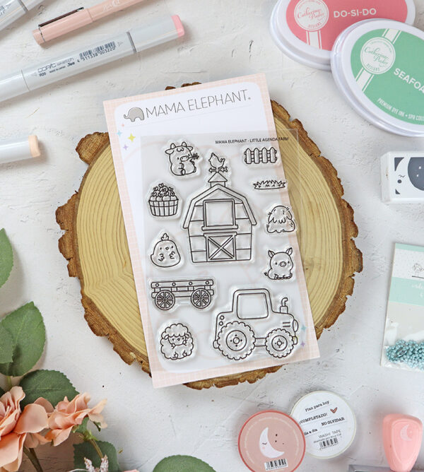 Set de sellos Little Agenda Farm de Mama Elephant