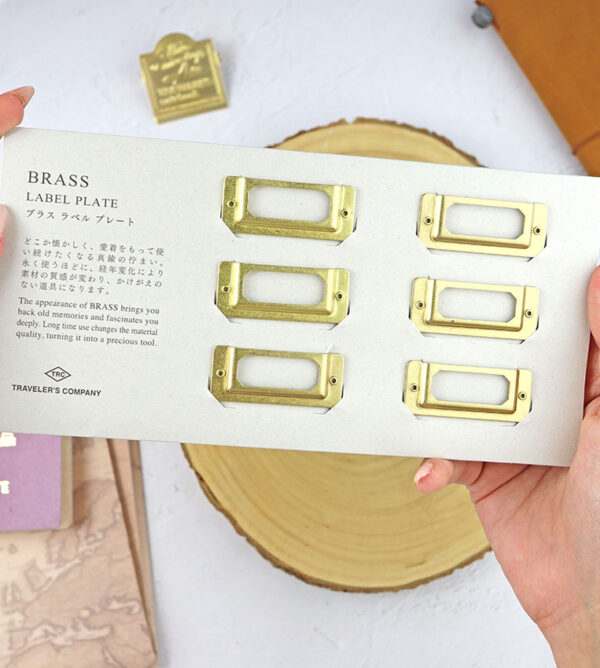 Placas para etiqueta de latón para Traveler's Notebook