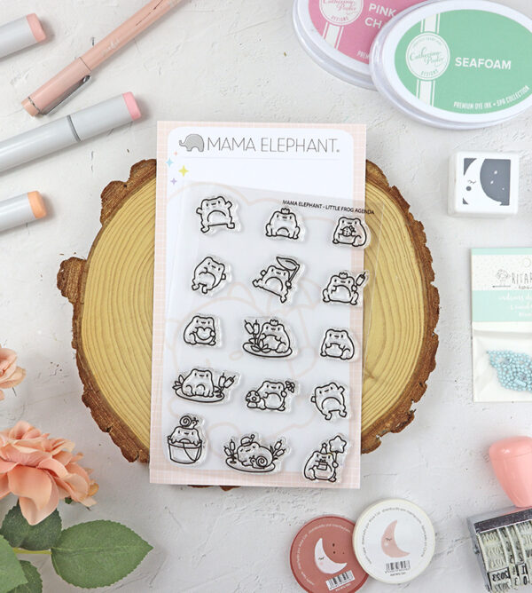 Set de sellos Little Frog Agenda de Mama Elephant