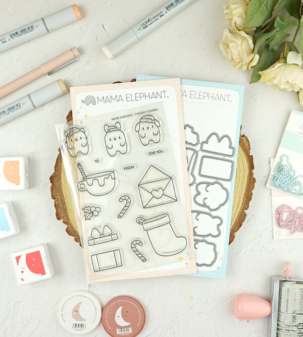 Set de sellos+troquel Holiday Huggers de Mama Elephant