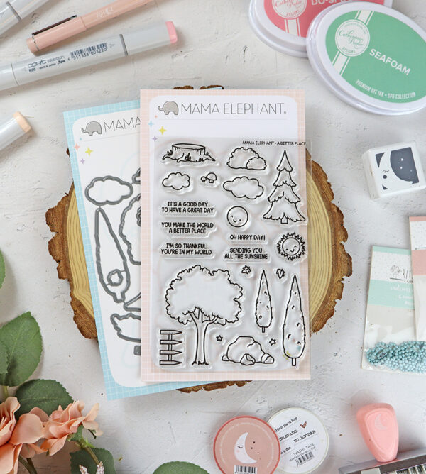 Set de sellos+troquel A Better Place de Mama Elephant