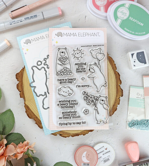Set de sellos+troquel Beary Good Day de Mama Elephant