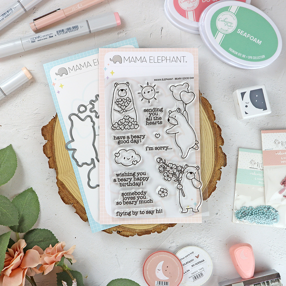 Set de sellos+troquel Beary Good Day de Mama Elephant