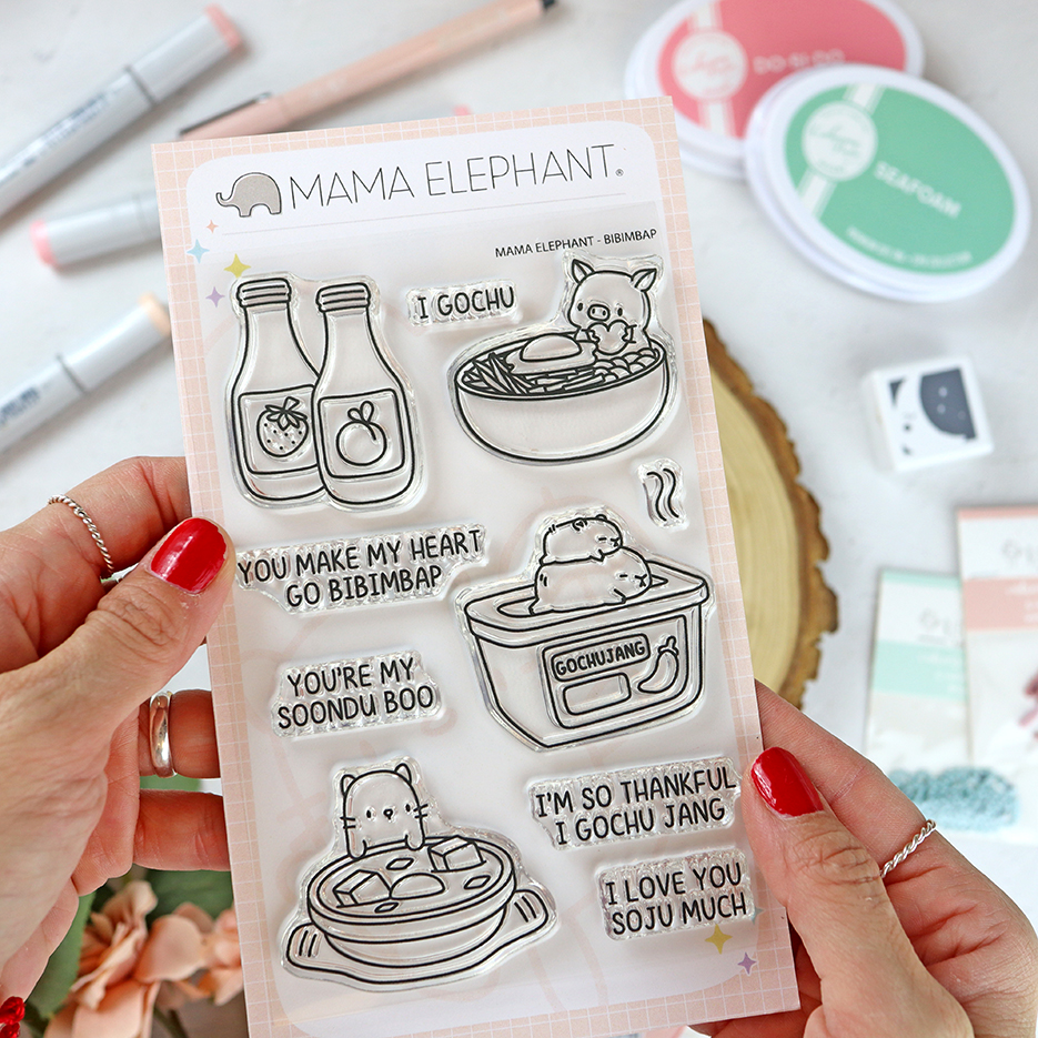 Set de sellos+troquel Bibimbap de Mama Elephant - Imagen 4
