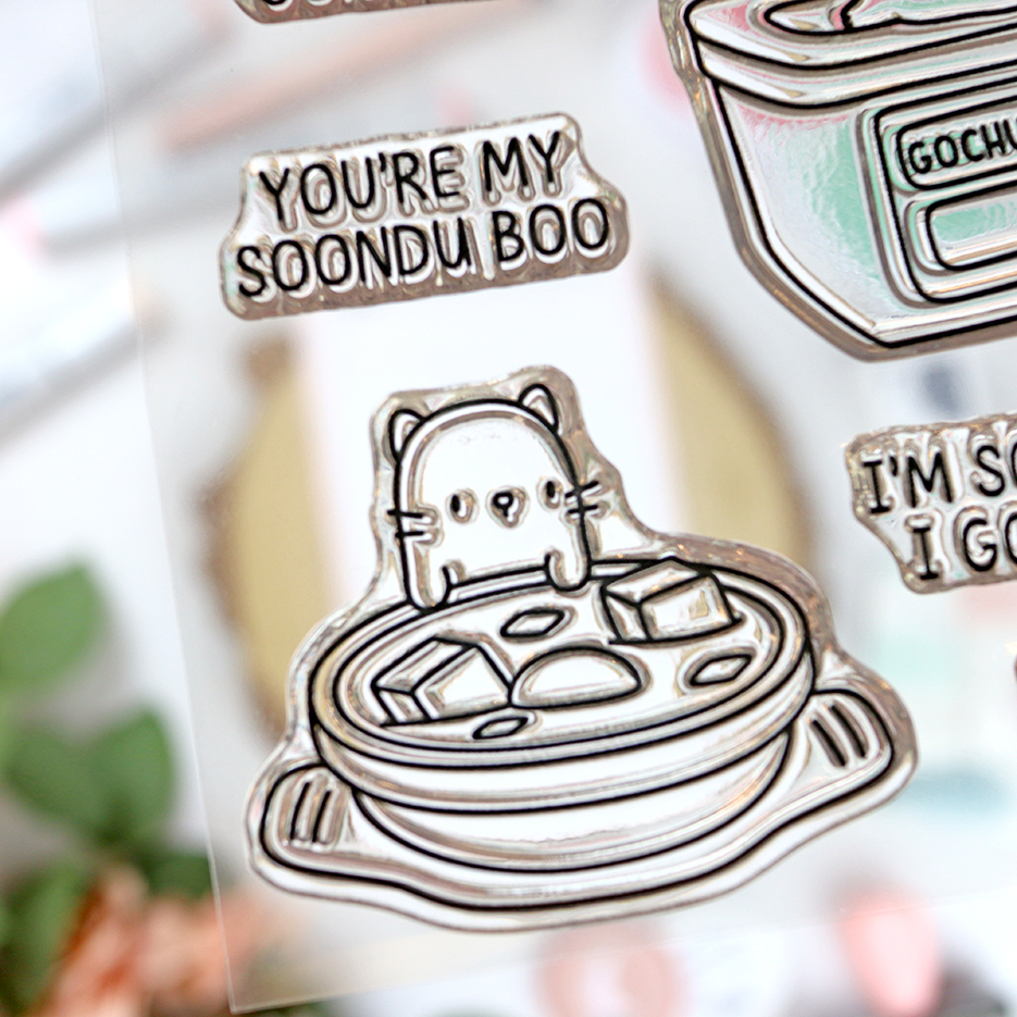Set de sellos+troquel Bibimbap de Mama Elephant - Imagen 2