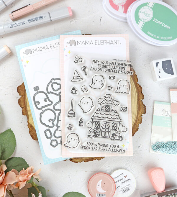 Set de sellos+troquel Big Boo de Mama Elephant