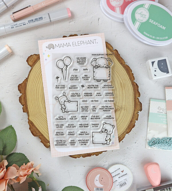 Set de sellos Big News de Mama Elephant