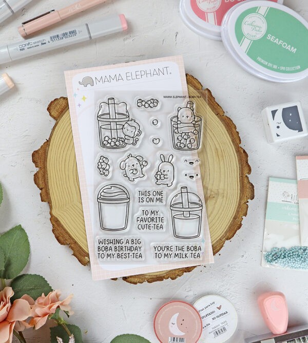 Set de sellos Boba Tea de Mama Elephant