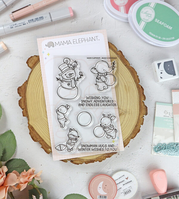 Set de sellos Build a Snowman de Mama Elephant