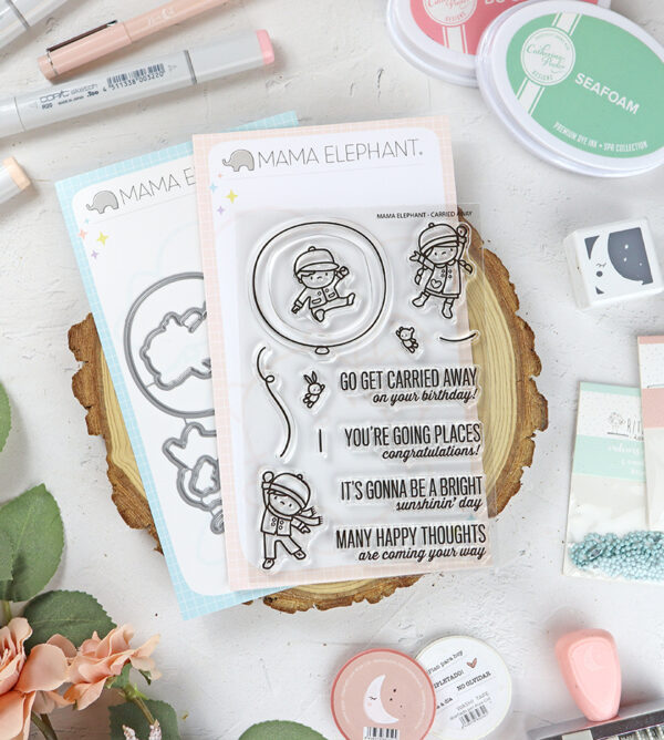 Set de sellos+troquel Carried Away de Mama Elephant