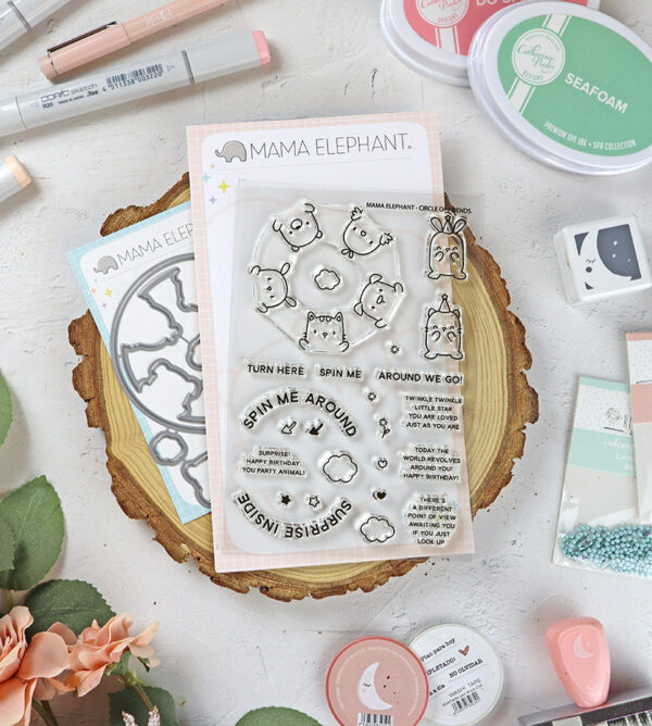 Set de sellos+troquel Circle of Friends de Mama Elephant