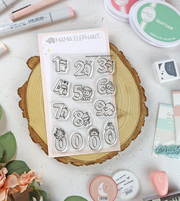 Set de sellos Counting Left de Mama Elephant