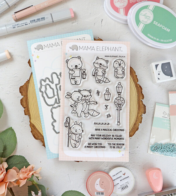 Set de sellos+troquel Fa La La de Mama Elephant