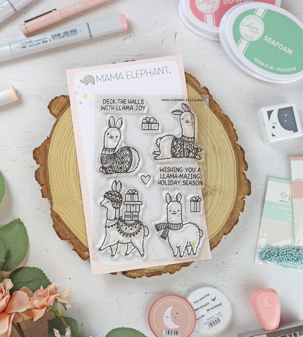 Set de sellos Fa La Llama de Mama Elephant