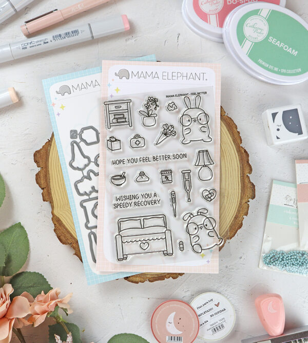 Set de sellos+troquel Feel Better de Mama Elephant