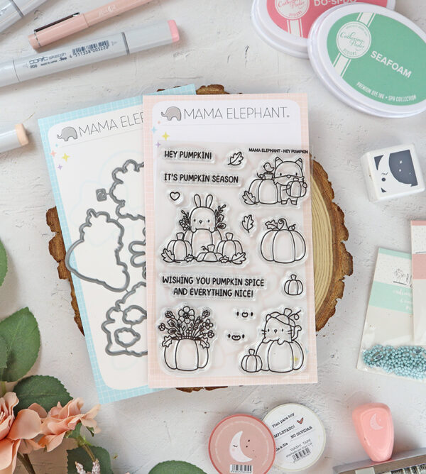 Set de sellos+troquel Hey Pumpkin de Mama Elephant