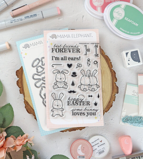 Set de sellos+troquel Honey Bunny de Mama Elephant