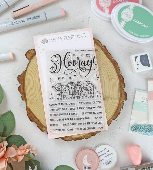 Set de sellos Horray Wishes de Mama Elephant