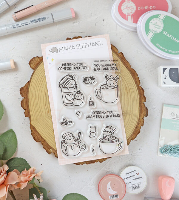 Set de sellos Hot Cocoa de Mama Elephant