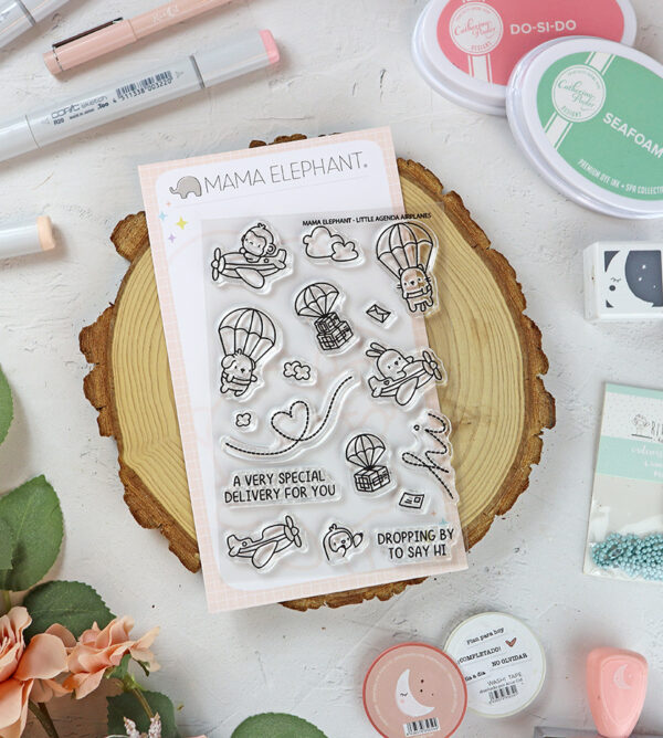 Set de sellos Little Agenda Airplane de Mama Elephant