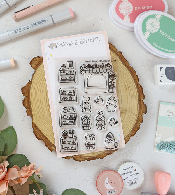 Set de sellos Little Agenda Bakery de Mama Elephant