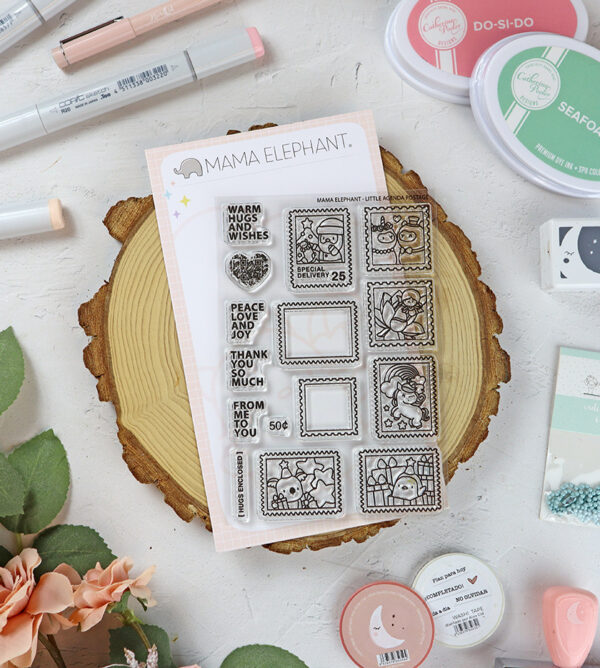 Set de sellos Little Agenda Postage de Mama Elephant