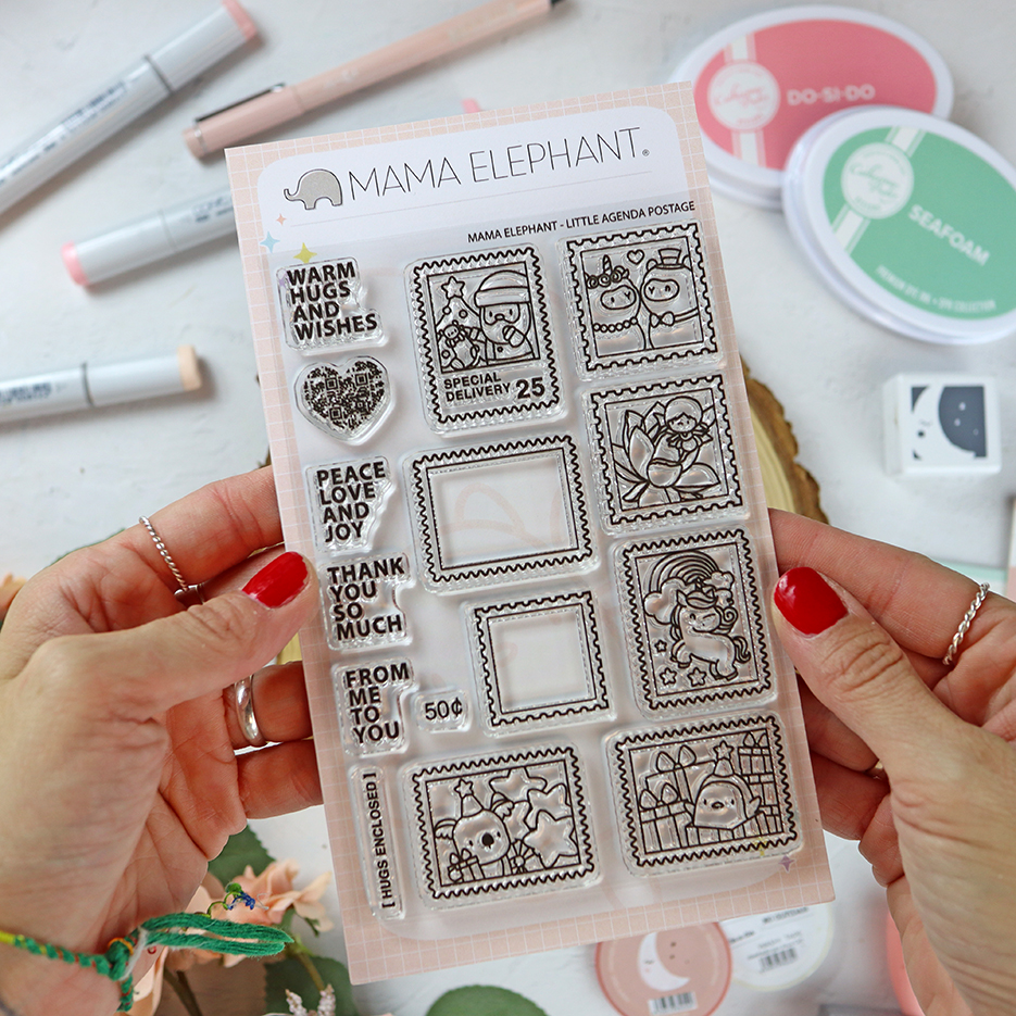 Set de sellos Little Agenda Postage de Mama Elephant - Imagen 2