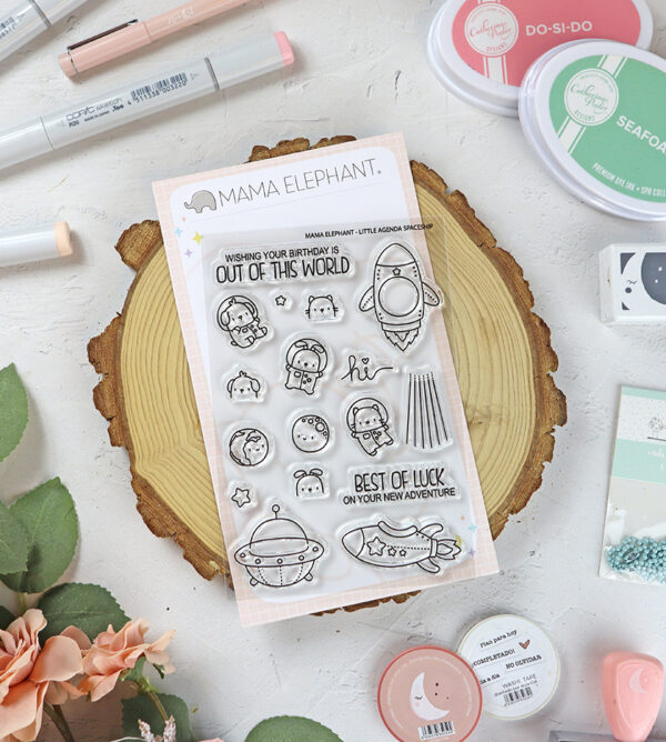 Set de sellos Little Agenda Spaceship de Mama Elephant
