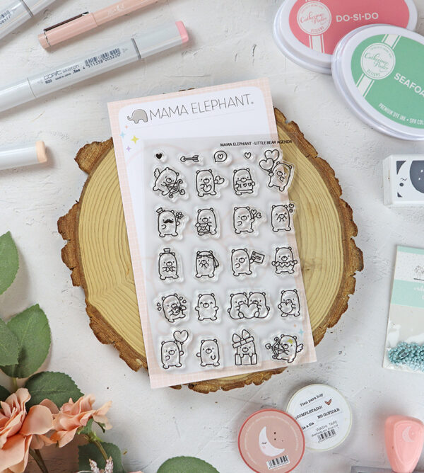 Set de sellos Little Bear Agenda de Mama Elephant