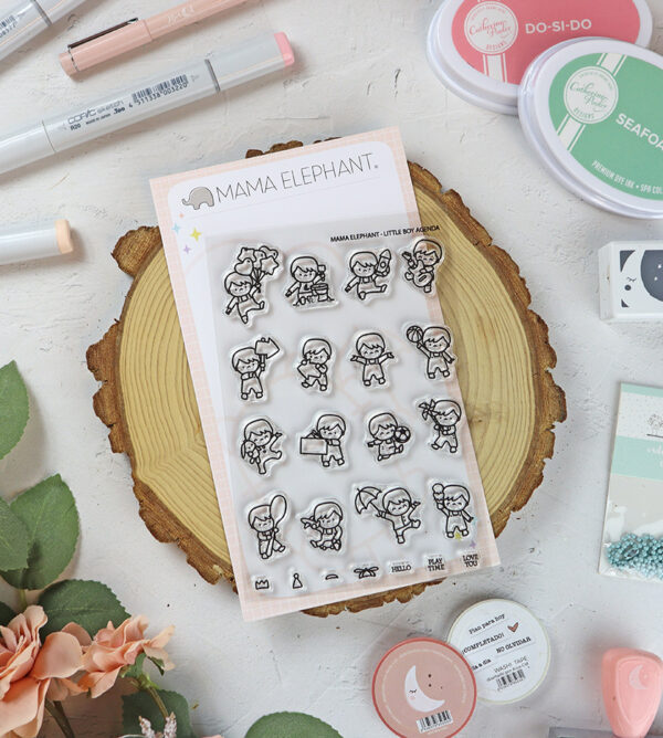 Set de sellos Little Boy Agenda de Mama Elephant