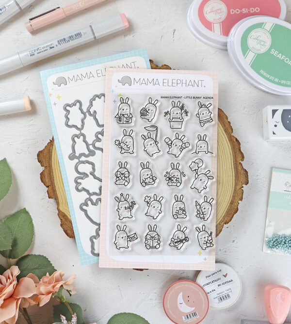 Set de sellos+troquel Little Bunny Agenda de Mama Elephant