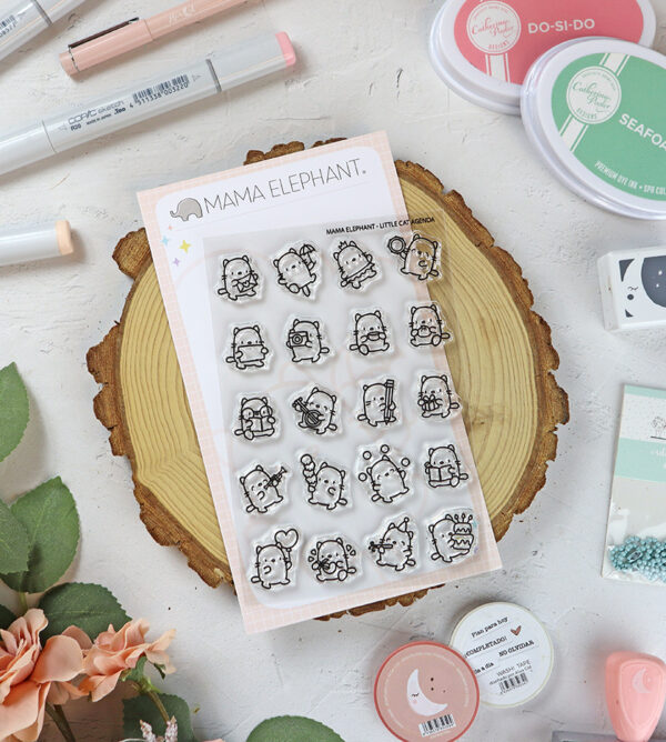 Set de sellos Little Cat Agenda de Mama Elephant