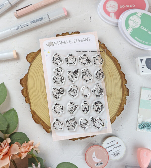 Set de sellos Little Chickie Agenda de Mama Elephant