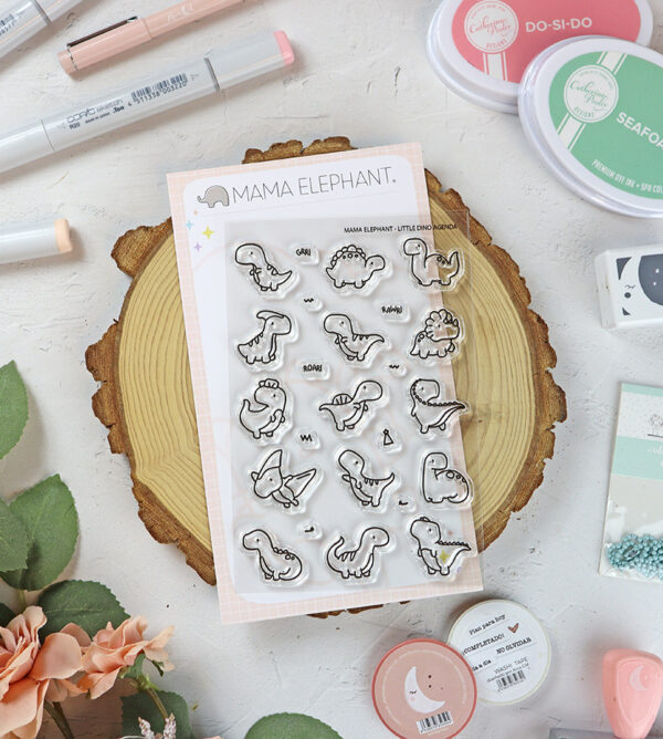 Set de sellos Little Dino Agenda de Mama Elephant