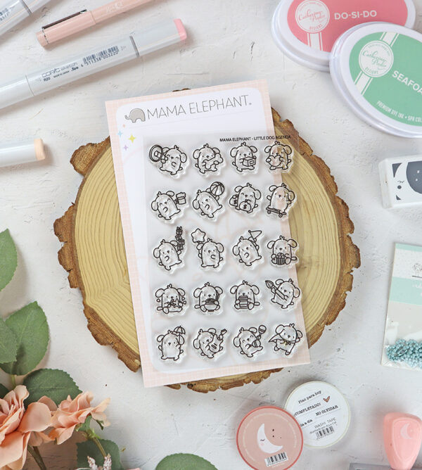 Set de sellos Little Dog Agenda de Mama Elephant