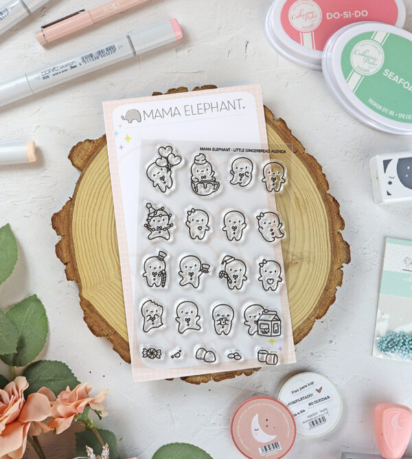 Set de sellos Little Gingerbread Agenda de Mama Elephant