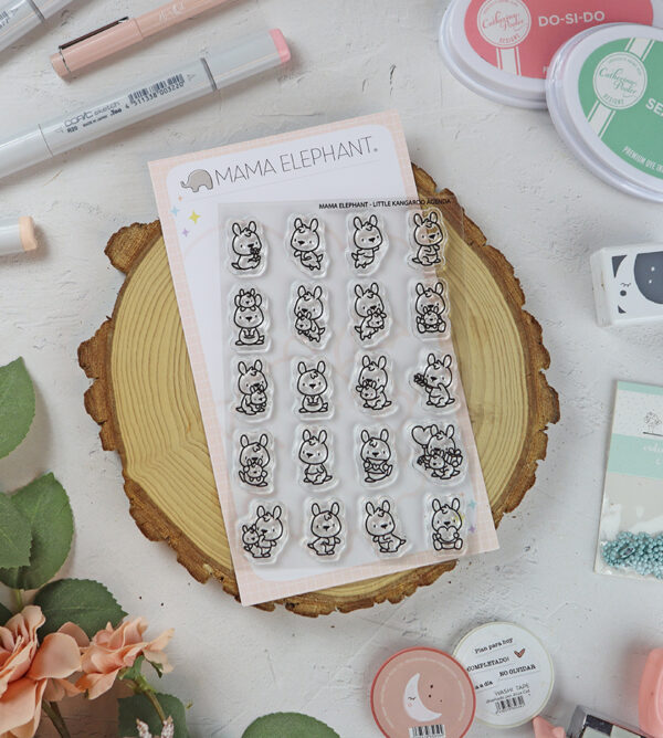 Set de sellos Little Kangaroo Agenda de Mama Elephant