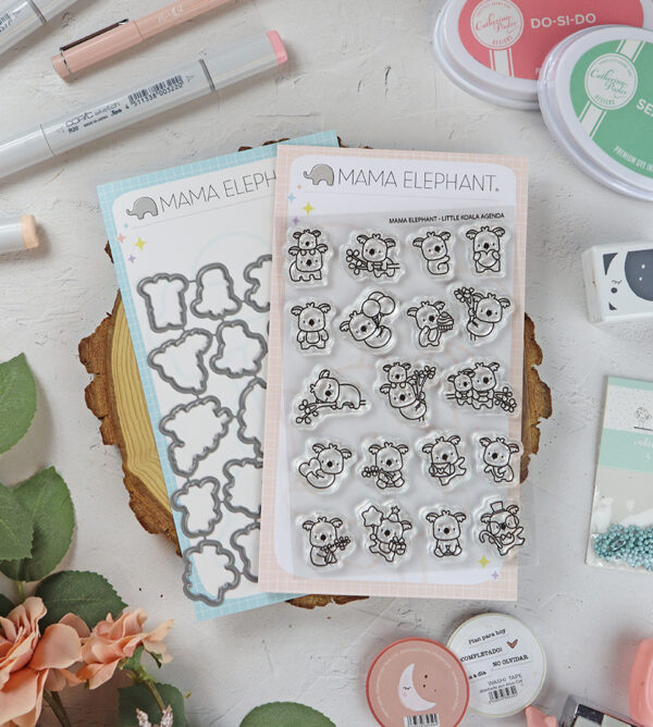 Set de sellos+troquel Little Koala Agenda de Mama Elephant