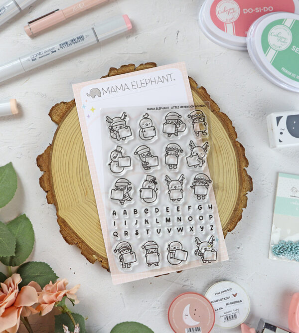 Set de sellos Little Merrysing Agenda de Mama Elephant