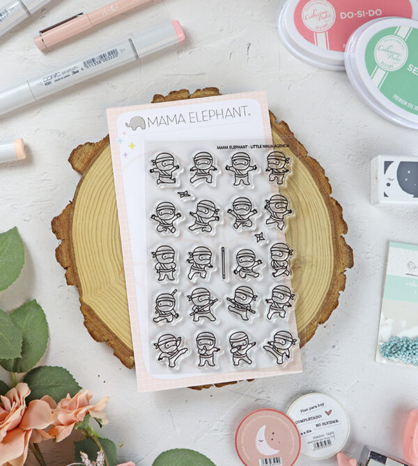 Set de sellos Little Ninja Agenda de Mama Elephant