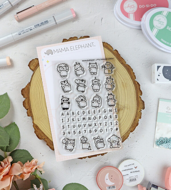Set de sellos Little Signage Agenda de Mama Elephant